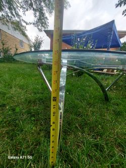 Glass coffee table