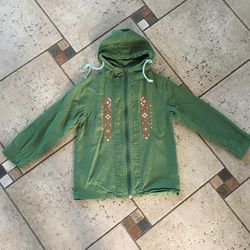EUC Green Hoodie Jacket size 5T