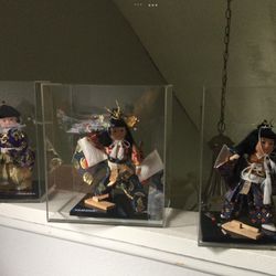 Japanese heroes doll in protective cases