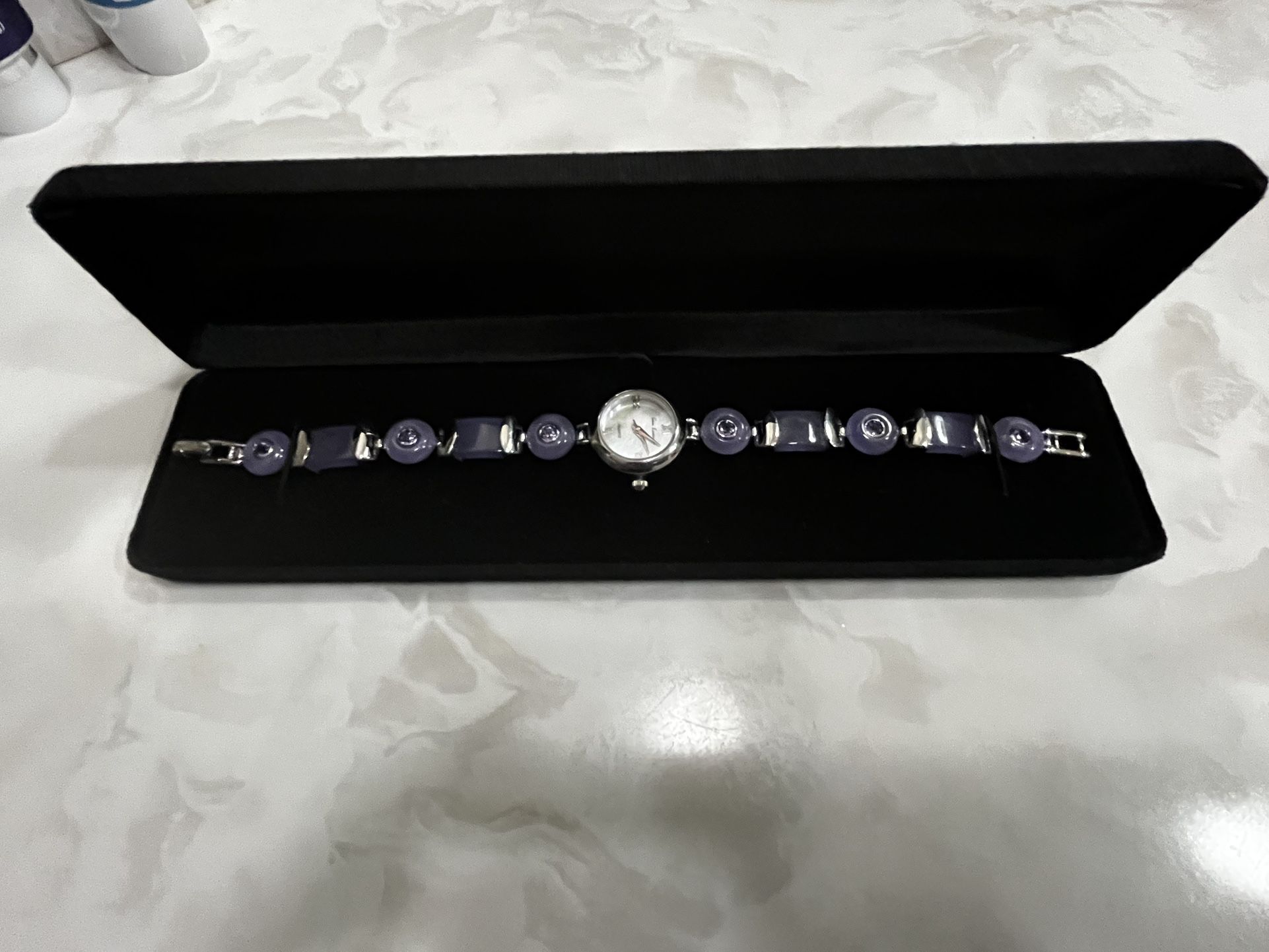 Lavender Jade & Amethyst Watch.