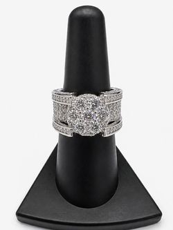 925 Sterling Silver 3.78CT MOISSANITE Men’s Ring Size 8