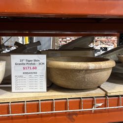 37” TIGER SKIN GRANITE PREFAB SINK WAS $171.60 NOW $100.00