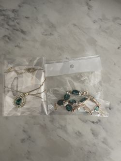 Emerald Green bracelet And Necklace