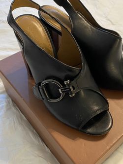 Coach Leather Block Heels