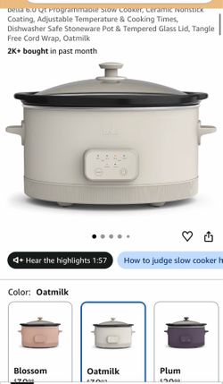 Bella 6qt slow cooker