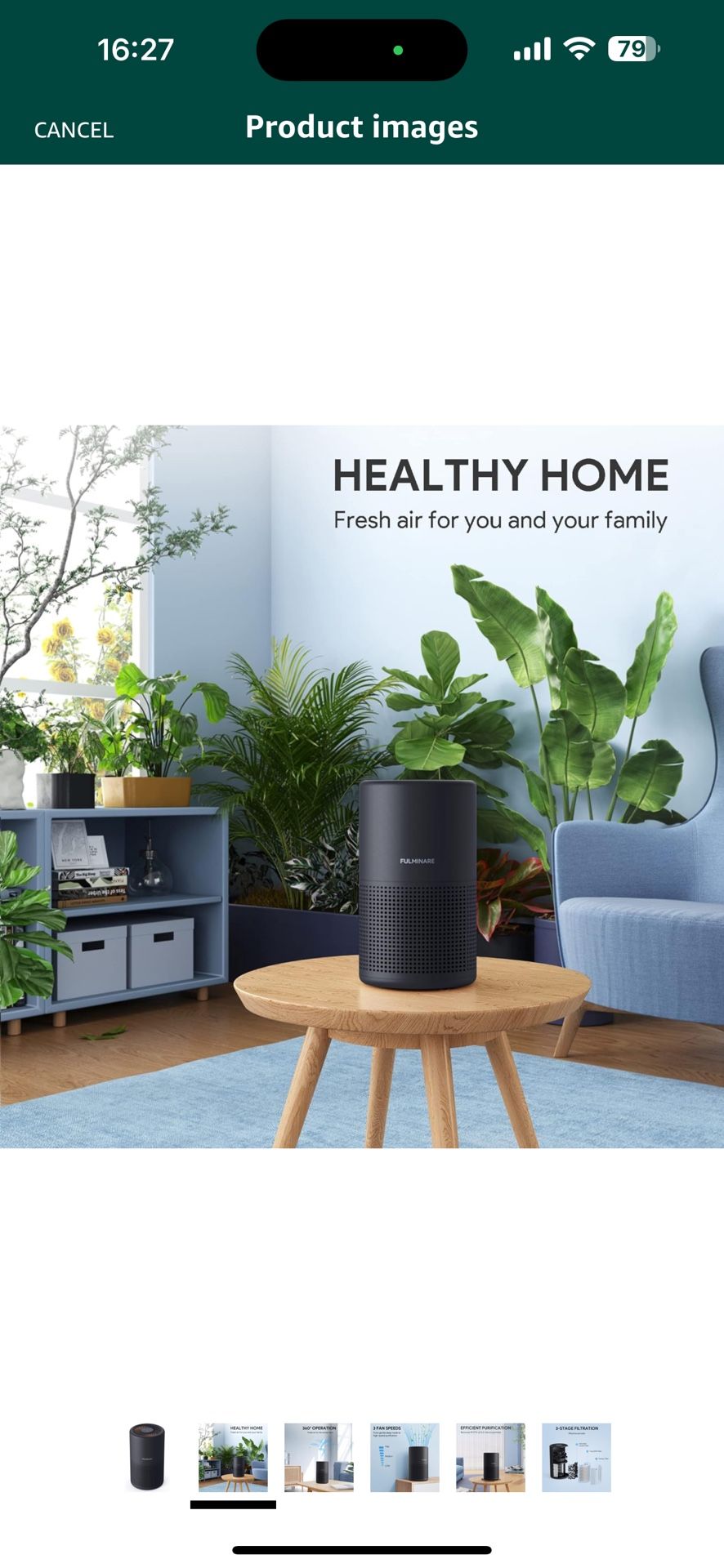 Air Purifiers for Bedroom, FULMINARE H13 True HEPA Air Filter, Quiet Air Cleaner With Night Light,Portable Small Air Purifier for Home, Office, Living