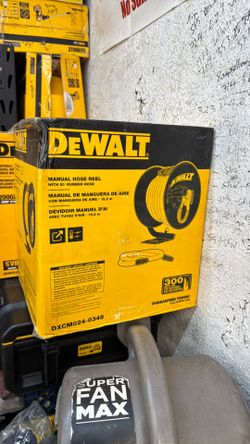 DEWALT 3/8 in. × 50 ft. Manual Hose Reel with hose
