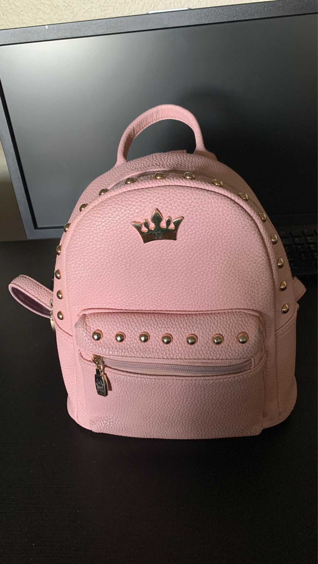 Pink mini backpack