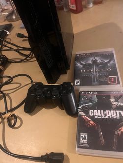 PS3 fat 80 gig 2 usb w control and games