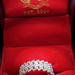 CUBAN LINK traxNYC ring 10k GOLD VVS1 
