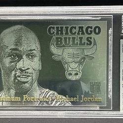MICHAEL JORDAN 1996-97 METAL PLATINUM PORTRAITS BGS 9 - 10 CENTERING