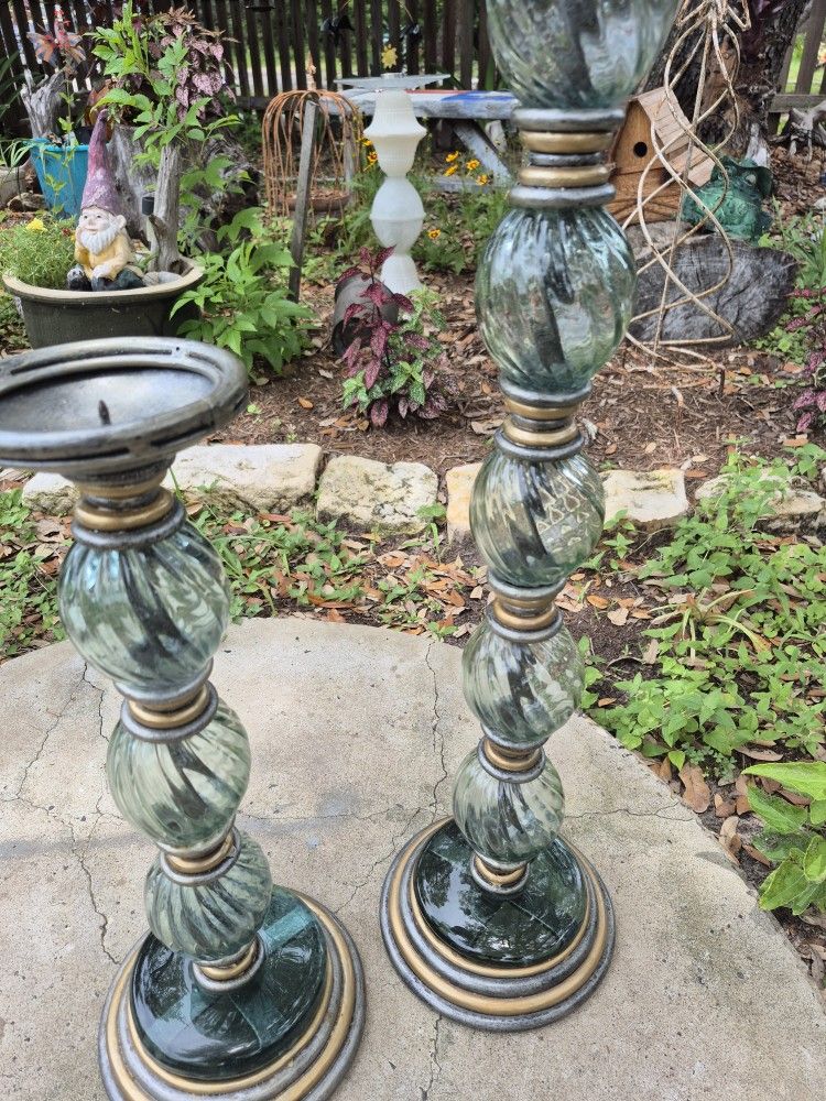Glass Candle Holders