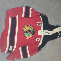 NHL Chicago Blackhawks Toews #19 Old Time Hockey Jersey Hoodie XL
