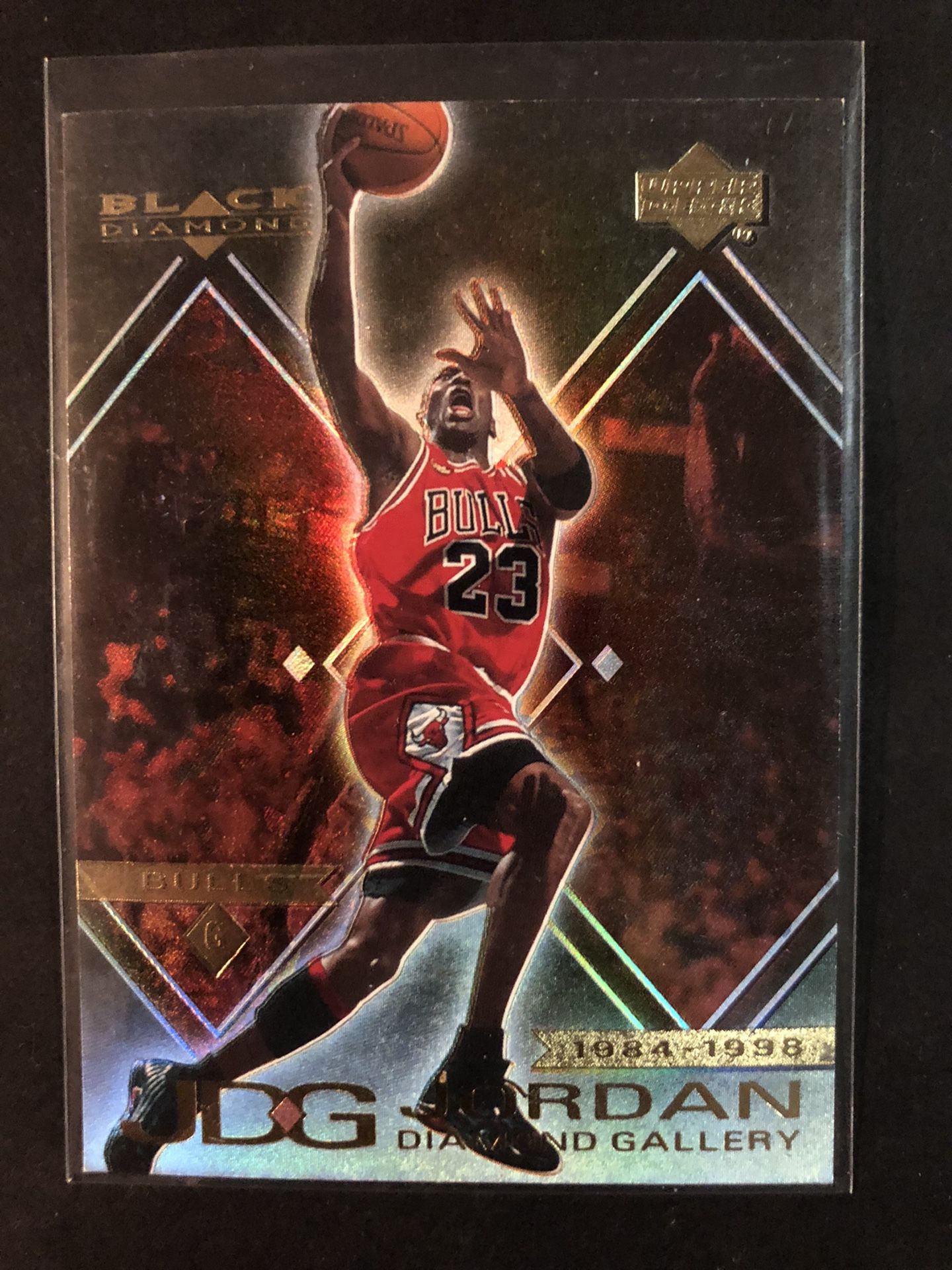 Michael Jordan 2000 Upper Deck Basketball Card Black Diamond Gallery. Air Jordan Chicago Bulls Basketball Trading Card