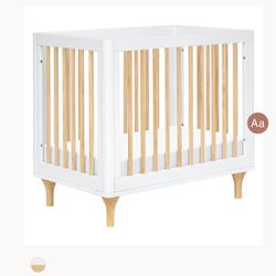 Babyletto Lolly 4 in 1 Convertible Mini crib With Naturepedic Organic Mattress. Amazing Condition, Barely Used