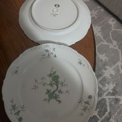 green Ming 9901 gold trim Dessert Plates