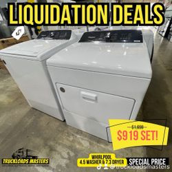 Whirlpool 4.5 Washer And 7.3Dryer-$919!!!