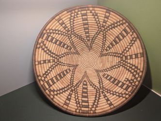 Large 16" Authentic Botswana Hand-Woven Coil Basket Bowl