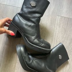 Harley Davidson Women Leather Boots 