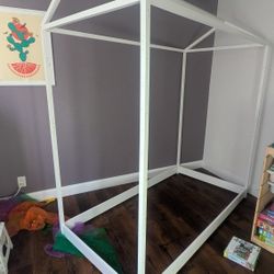 Kids Wood House Twin Bed Frame