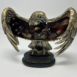 Bradford Exchange Ride Hard Live Free Eagle Statue 2003 Limited Larry Martin