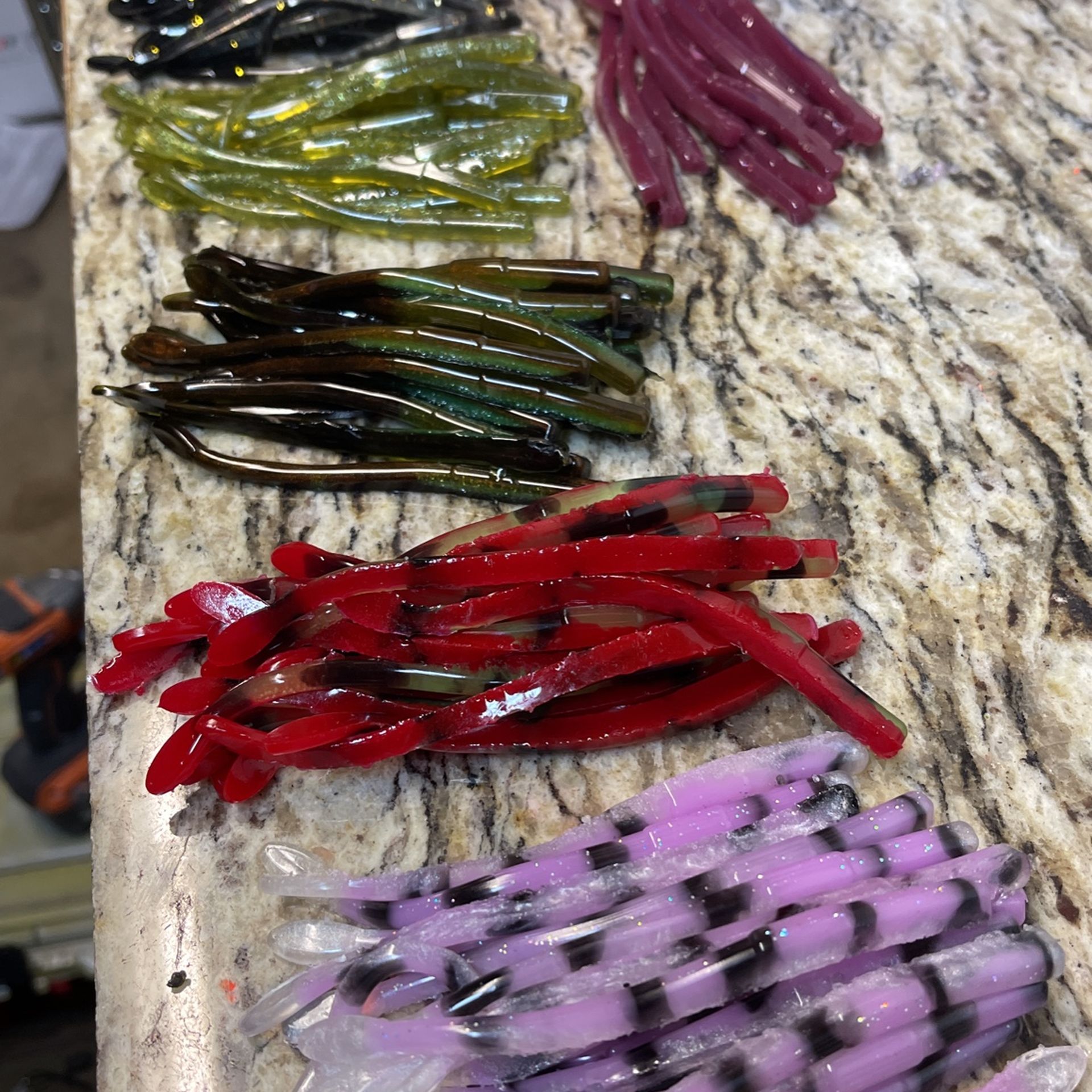 Hand Poured Drop Shot Bass Worms for Sale in Alta Loma, CA OfferUp