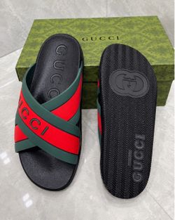 Gucci Slide Sandals Red & Green