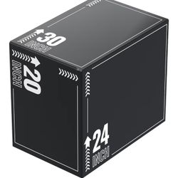 3-in-1 Plyometric Box, Jumping Exercise Equipment Trainer with Non-Slip Surface for Workout Training, Pro-Duty HIIT Exercise Foam Plyo Box, Home Gym