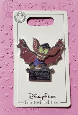 Disneyland Bat Day 2020 Fidget The Great Mouse Detective LE 2000 Slider Pin
