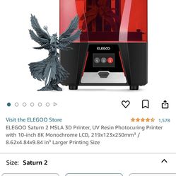 Elegoo Saturn 2 3d Printer 