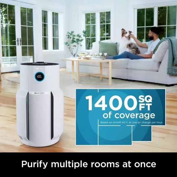 Shark Never Change Air Purifier Max HP302: True HEPA, 5 Settings, 1(contact info removed) sq. ft., Programmable Timer, CARB Certified