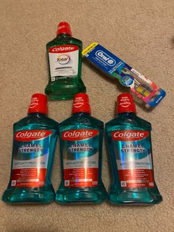 4 Colgate Mouthwash with Toothbrush