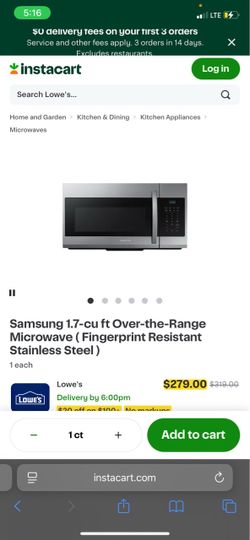 Brand New Samsung 1.7 Cu Ft Over-the-Range Microwave – Stainless Steel