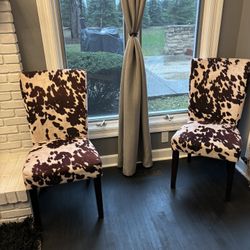 Two Cow Print Chairs