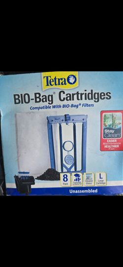 Tetra Stay Clean Bio-Bag Aquarium Filters Large 8 Pack New In Box