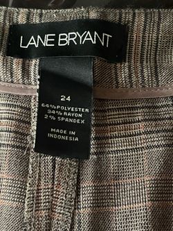 Used Brown plaid dress pants and vest