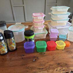 Snapware storage containers & Thermos