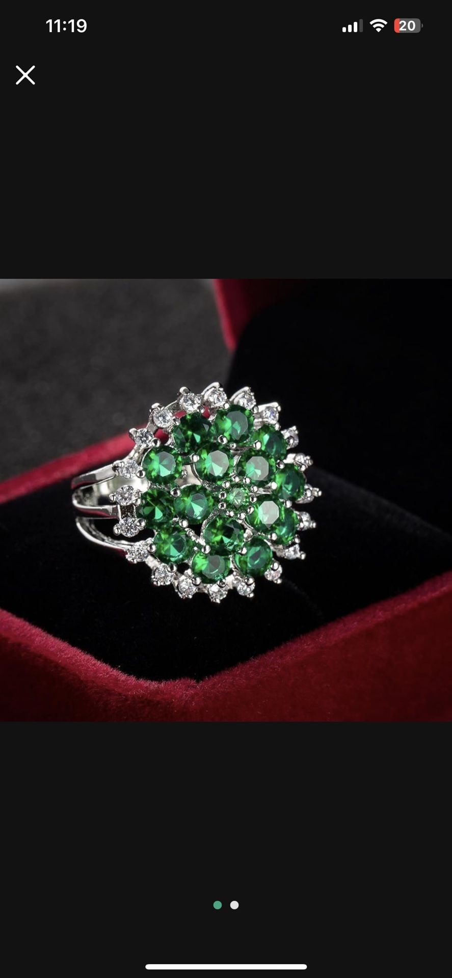 Gorgeous Vintage Ring Oval Green Zircon CZ Pave Flower Cocktail Band Ring For Women Engagement Wedding Party Jewelry Birthday