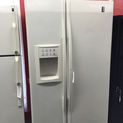 GE Profile 22 Cu Ft Top And Bottom Counter Depth Side By Side Fridge. 1 year Warranty 