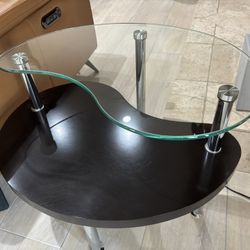 Chrome And Glass Side Table