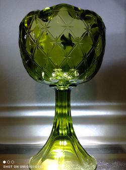 Vintage Indiana Glass Pedestal Candy Dish Vase