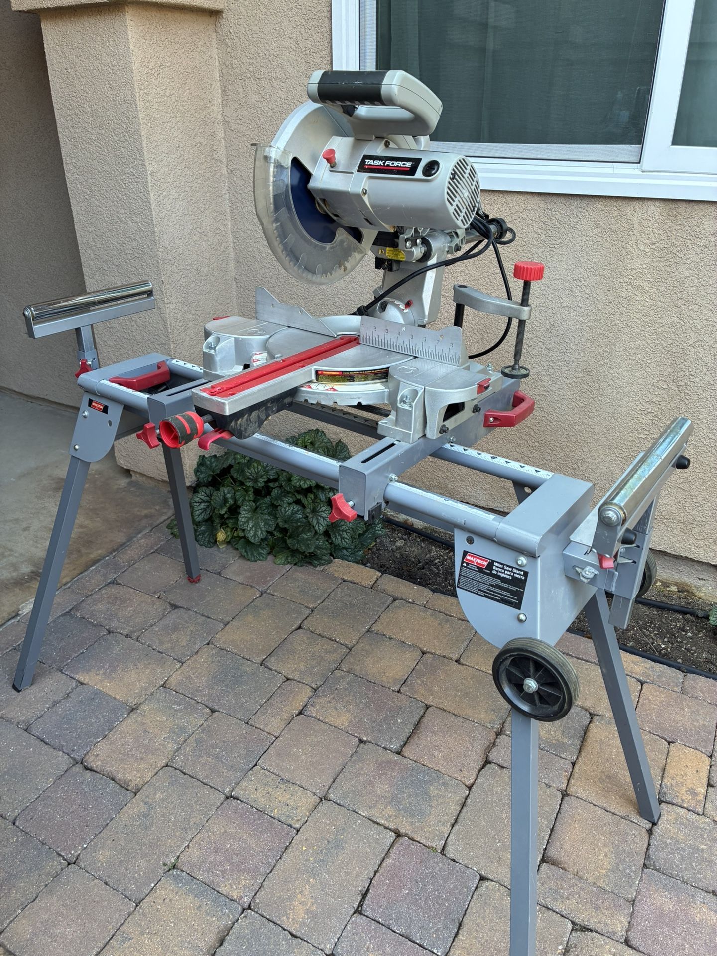 Task force Sliding Compound Miter Saw With Laser Guide And Stand for ...