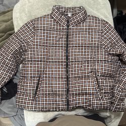 Plaid Puffer Jacket 