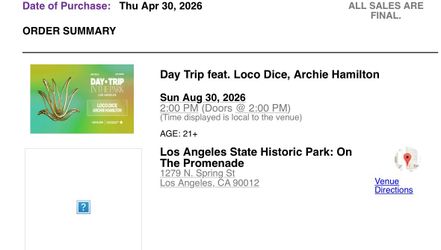 DAY TRIP IN THE PARK LOCO DICE 8/30