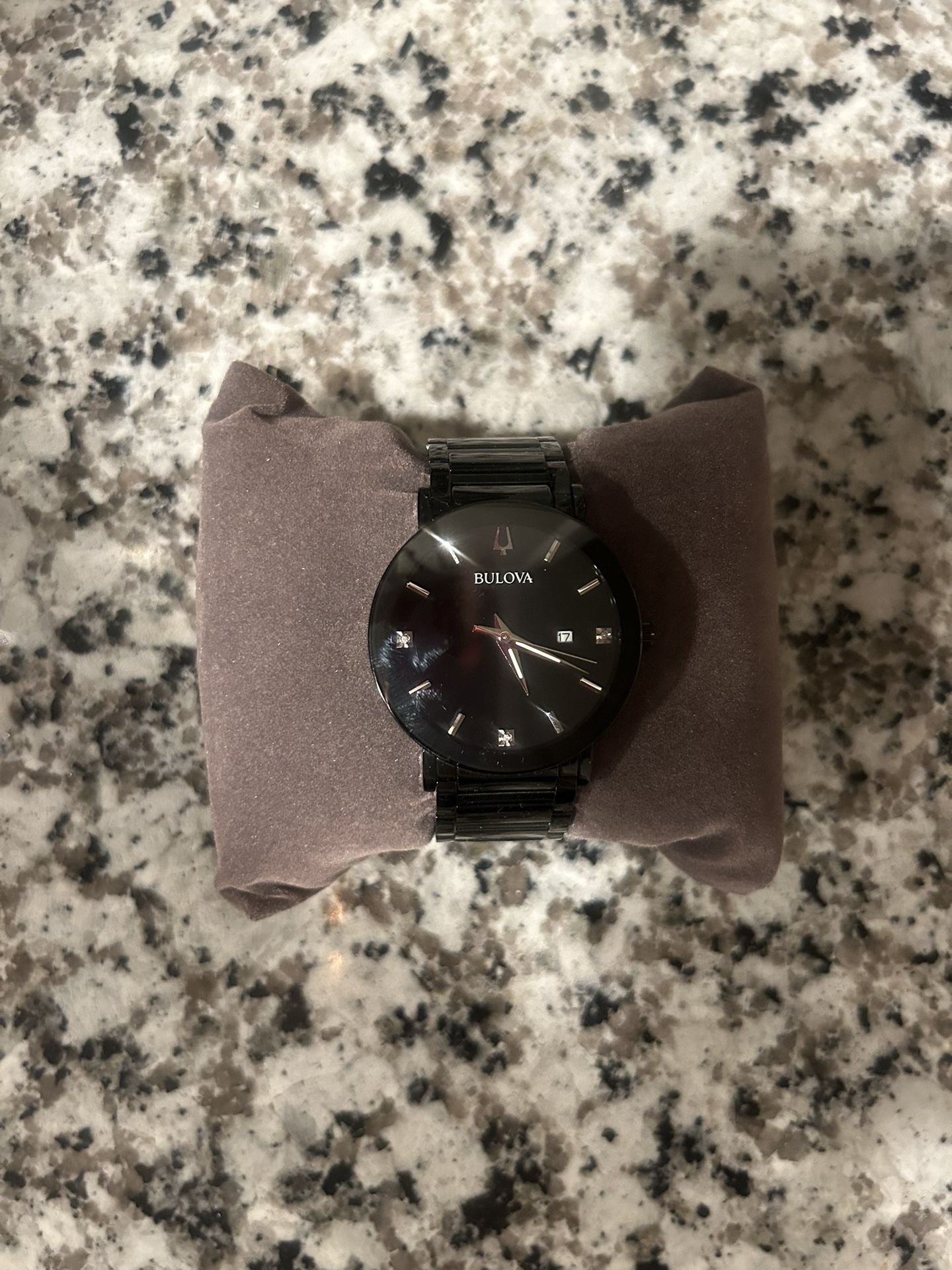 BULOVA  Modern Diamond Black Dial Men's Watch
