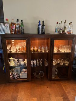 Oak Hutch  top piece china cabinet