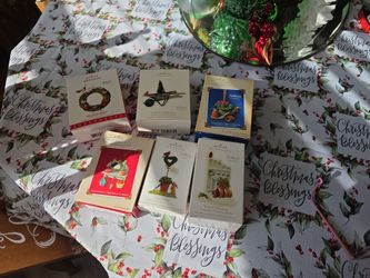 Six Nature's Sketchbook Hallmark Ornaments. Never Used with Near Perfect Boxes.