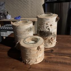 Birch Candle Holder 3pcs