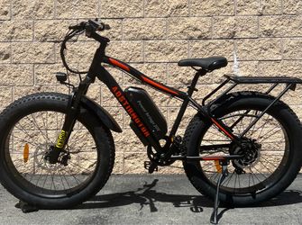 BRAND NEW! 750/1000 Watt Electric Fat Tire E-Bike, 28mph, 26x4.0 Fat Tire, Rear Rack