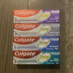 Colgate Total Whole Mouth Health Toothpaste 3.3 Oz $1.25 Each 